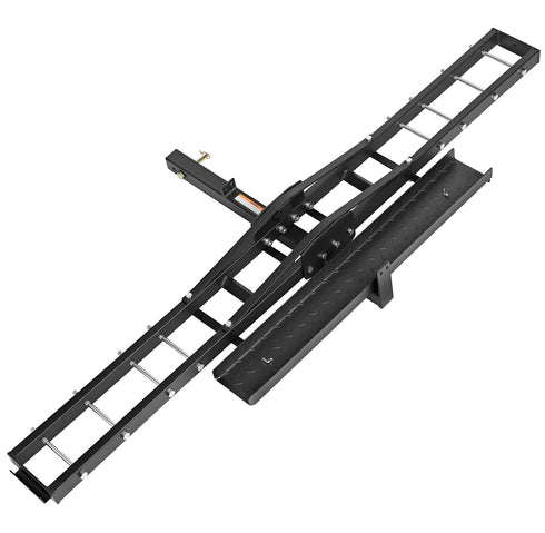 Steel Motorcycle Carrier - Scooter, Dirt Bike Hitch Mount Rack Ramp